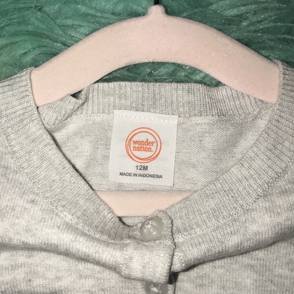 NWT | Wonder Nation | 12 M | Gray sweater - Picture 7 of 11
